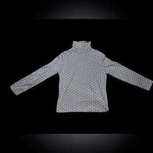 Liz Claiborne Grey Polka Dot Turtle Neck Long Sleeve M